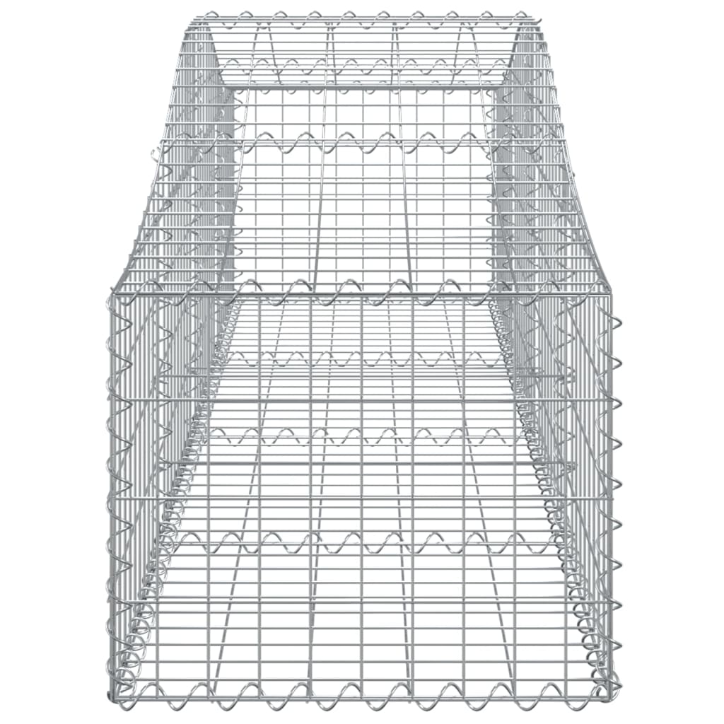 vidaXL Gabionenkorb mit Hochbogen 200 x 50 x 40/60 cm Eisen verzinkt
