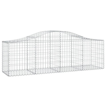 vidaXL Gabionenkorb mit hoher Wölbung 200x50x60/80 cm verzinktes Eisen