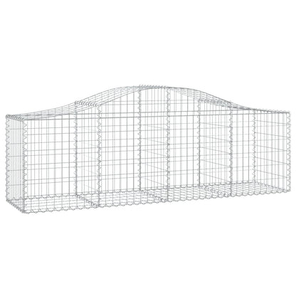 vidaXL Gabionenkorb mit hoher Wölbung 200x50x60/80 cm verzinktes Eisen