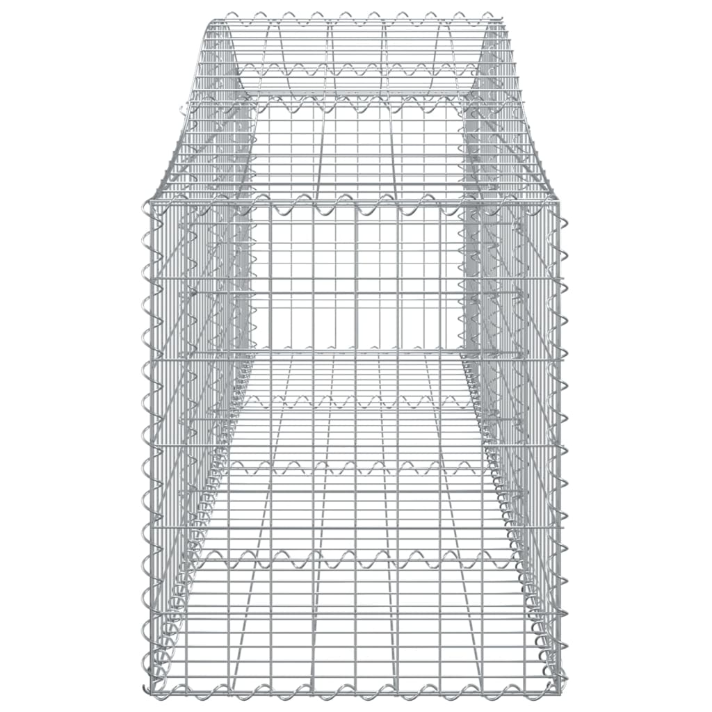 vidaXL Gabionenkorb mit hoher Wölbung 200x50x60/80 cm verzinktes Eisen