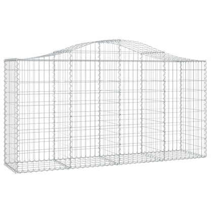 vidaXL Gabion avec arche supérieure 200x50x100/120 cm Fer galvanisé
