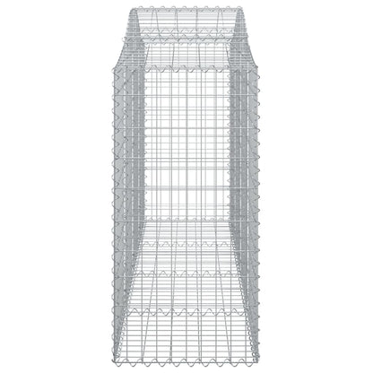 vidaXL Gabion avec arche supérieure 200x50x100/120 cm Fer galvanisé