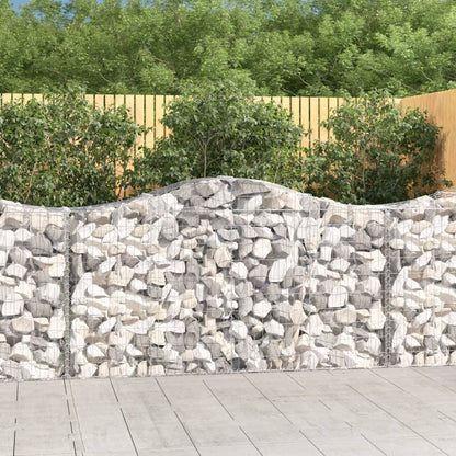 vidaXL Gabion avec arche supérieure 200x50x100/120 cm Fer galvanisé