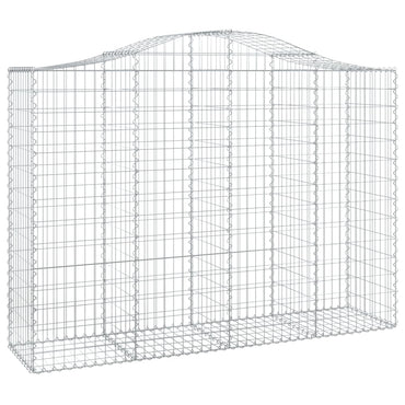 vidaXL Gabionenkorb mit hoher Biegung 200x50x140/160 cm en fer galvanisé