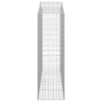 vidaXL Gabione mit Hochbogen 200x50x160/180 cm Verzinktes Eisen