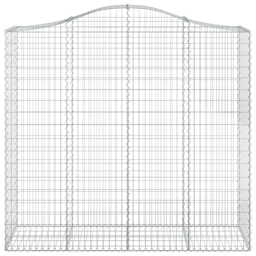 vidaXL Gabionenkorb mit Rundbogen 200x50x180/200 cm Fer galvanisé