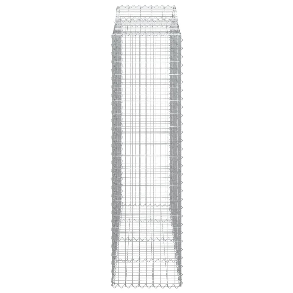 vidaXL Gabionenkorb mit Rundbogen 200x50x180/200 cm Fer galvanisé