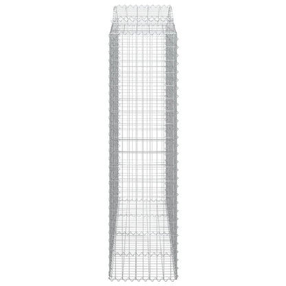 vidaXL Gabionenkorb mit Rundbogen 200x50x180/200 cm Fer galvanisé