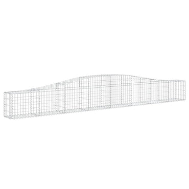 vidaXL Gabionenmauer mit Hochbogen 400 x 30 x 40/60 cm en fer galvanisé