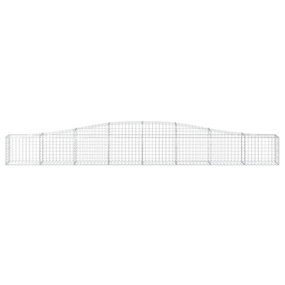 vidaXL Gabionenmauer mit Hochbogen 400 x 30 x 40/60 cm en fer galvanisé