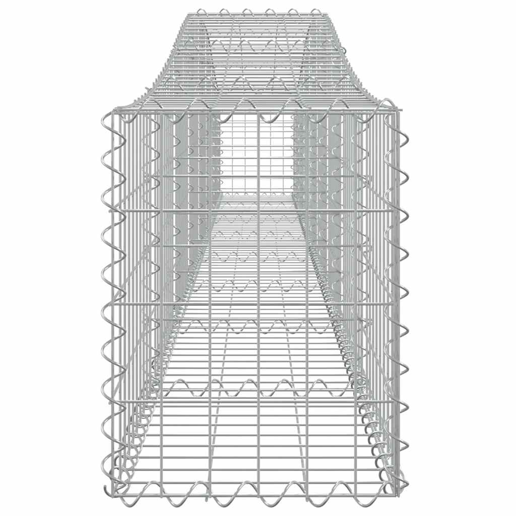 vidaXL Gabionenmauer mit Hochbogen 400 x 30 x 40/60 cm en fer galvanisé
