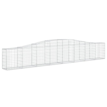 vidaXL Gabion avec arche supérieure 400x30x60/80 cm Fer galvanisé