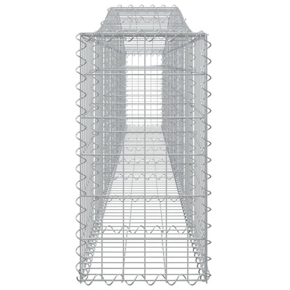 vidaXL Gabion avec arche supérieure 400x30x60/80 cm Fer galvanisé