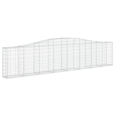 vidaXL Gabionenkorb mit hohem Bogen 400x30x80/100 cm, fer galvanisé