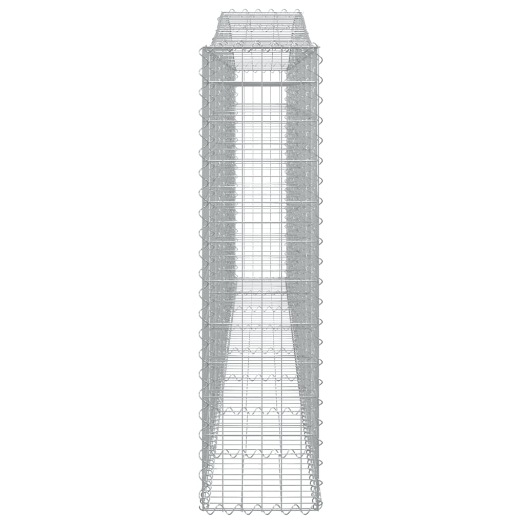 vidaXL Gabionenkorb avec arche 400x30x120/140 cm Fer galvanisé