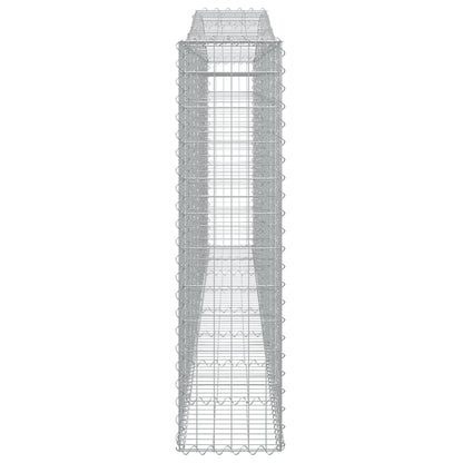 vidaXL Gabionenkorb avec arche 400x30x120/140 cm Fer galvanisé