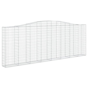 vidaXL Gabionenkorb mit hoher Wölbung 400x30x140/160 cm aus verzinktem Eisen