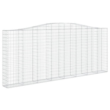 vidaXL Gabionenkorb mit Rundbogen 400x30x160/180 cm Fer galvanisé