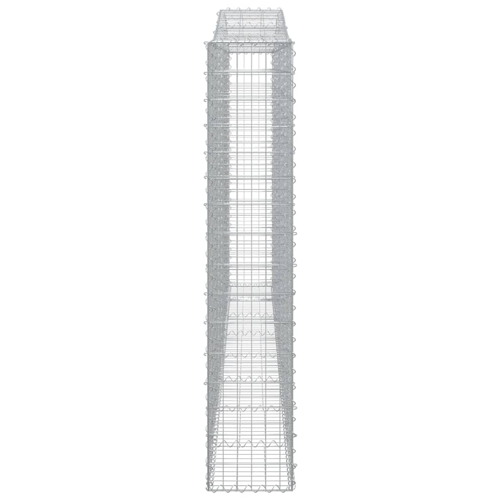 vidaXL Gabionenkorb mit Rundbogen 400x30x160/180 cm Fer galvanisé