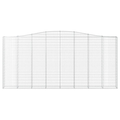vidaXL Gabion avec arche haute 400x30x180/200 cm Fer galvanisé
