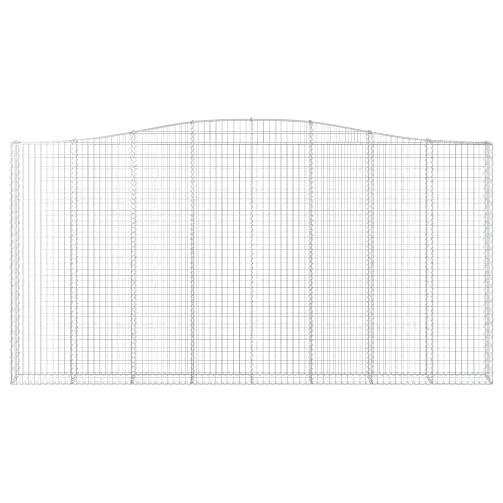 vidaXL Gabion avec arc surélevé 400x30x200/220 cm Fer galvanisé