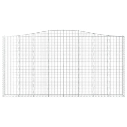 vidaXL Gabion avec arc surélevé 400x30x200/220 cm Fer galvanisé