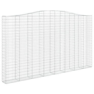 vidaXL Gabion avec arche supérieure 400x30x220/240 cm Fer galvanisé