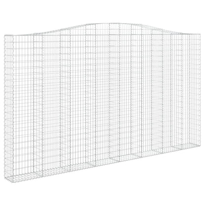 vidaXL Gabion avec arche supérieure 400x30x220/240 cm Fer galvanisé