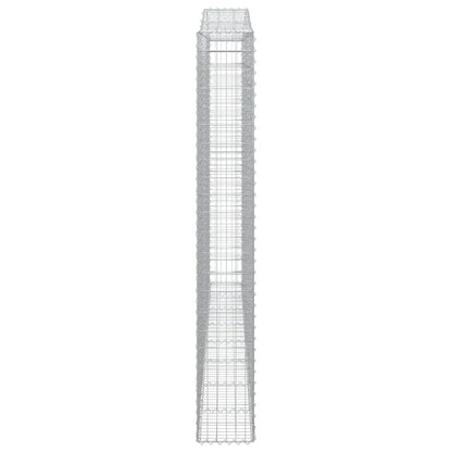 vidaXL Gabion avec arche supérieure 400x30x220/240 cm Fer galvanisé