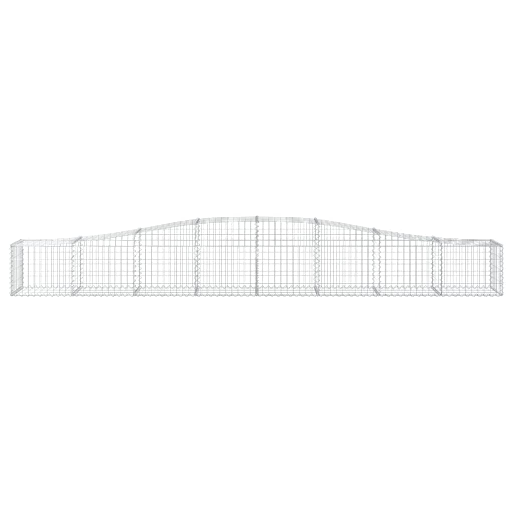 vidaXL Gabionenkorb mit Rundbogen 400x50x40/60 cm Fer Galvanisé