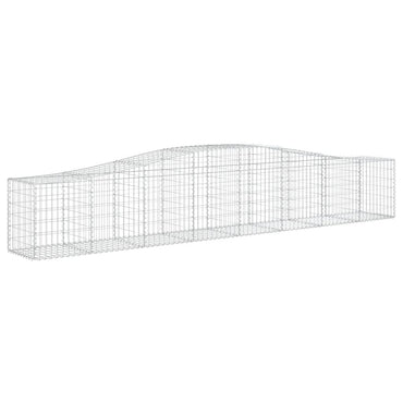 vidaXL Gabionenkorb avec arche 400x50x60/80 cm Fer galvanisé