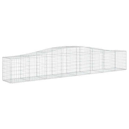 vidaXL Gabionenkorb avec arche 400x50x60/80 cm Fer galvanisé