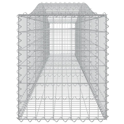 vidaXL Gabionenkorb avec arche 400x50x60/80 cm Fer galvanisé