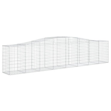 vidaXL Gabionenkorb mit Hochbogen 400x50x80/100 cm en fer galvanisé