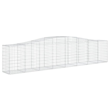 vidaXL Gabionenkorb mit Hochbogen 400x50x80/100 cm en fer galvanisé