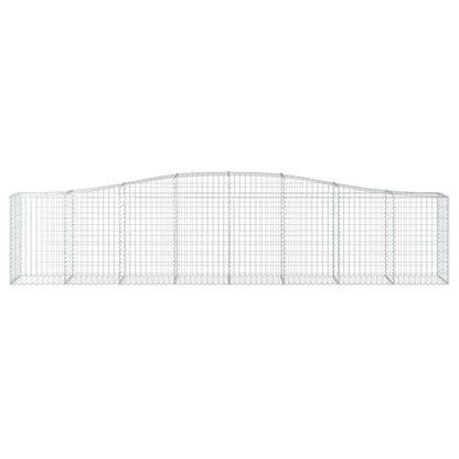 vidaXL Gabionenkorb mit Hochbogen 400x50x80/100 cm en fer galvanisé