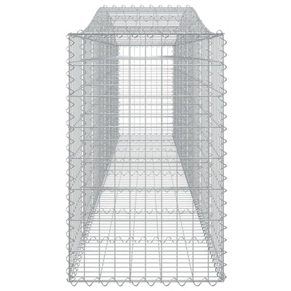 vidaXL Gabionenkorb mit Hochbogen 400x50x80/100 cm en fer galvanisé