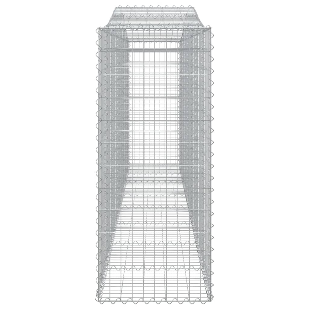 vidaXL Gabionenmauer mit Bogen 400x50x120/140 cm, en fer galvanisé