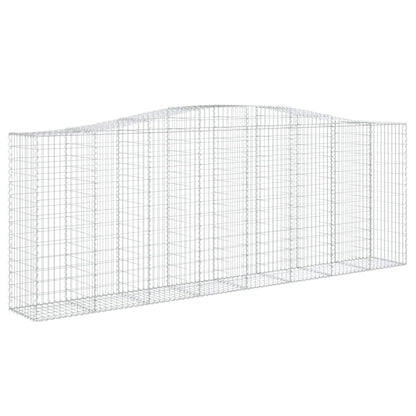 vidaXL Gabionenkorb mit Rundbogen 400x50x140/160 cm Fer Galvanisé