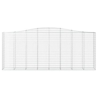 vidaXL Gabionenwand mit hohem Bogen, 400x50x160/180 cm, en fer galvanisé