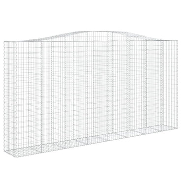 vidaXL Gabionenkorb avec arcade 400x50x200/220 cm Fer galvanisé