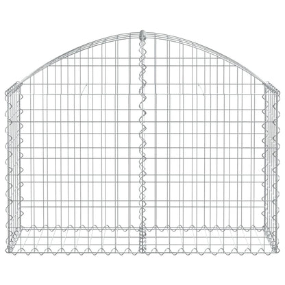 vidaXL Gabione mit Hochbogen 100x30x60/80 cm Verzinktes Eisen