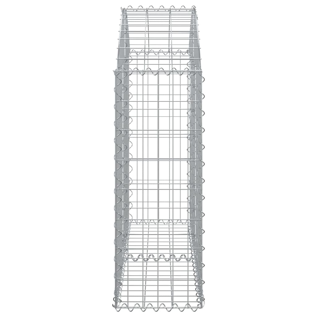 vidaXL Gabionenkorb mit Hochbogen 100x30x80/100 cm en fer galvanisé