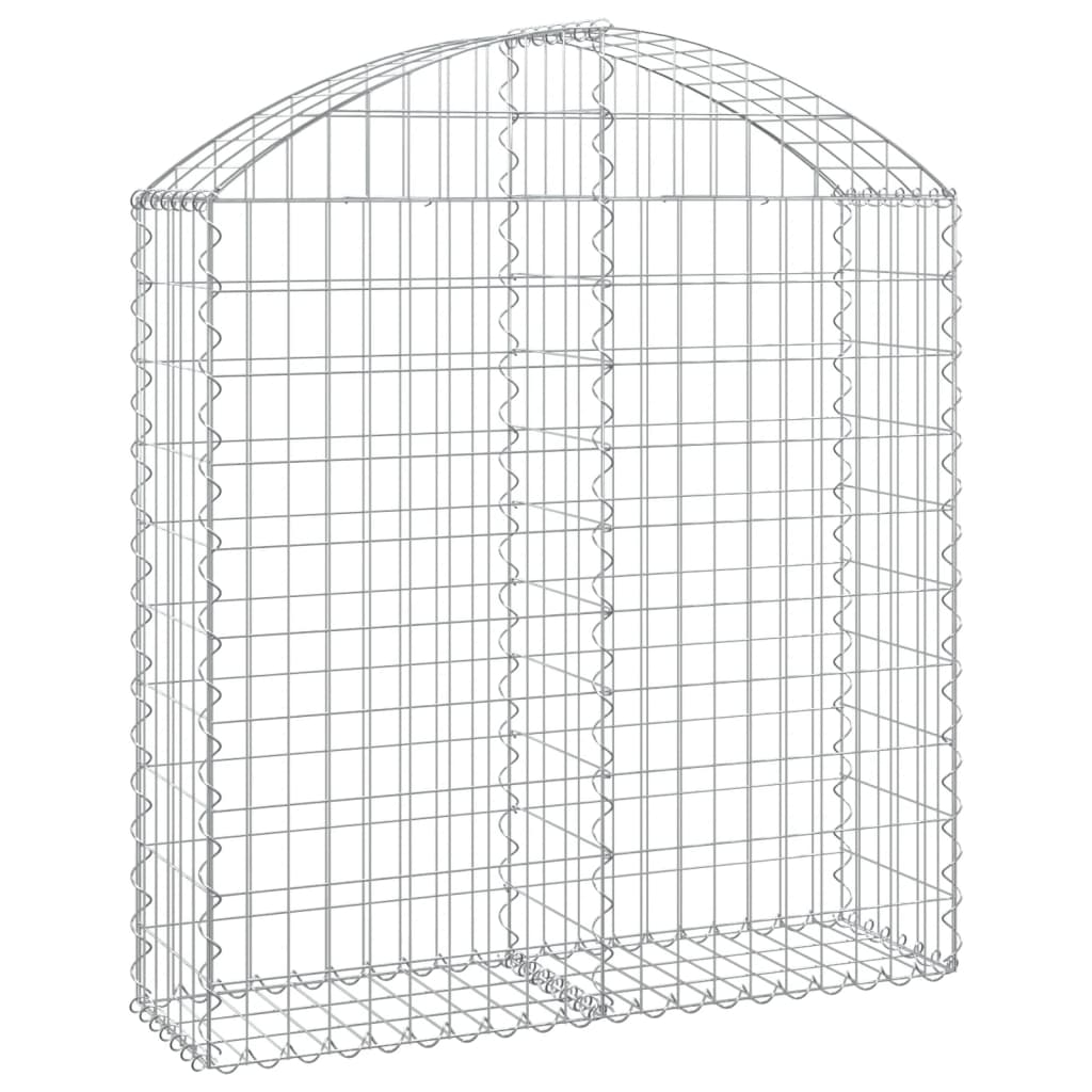 vidaXL Gabion en arc 100x30x100/120 cm Fer galvanisé