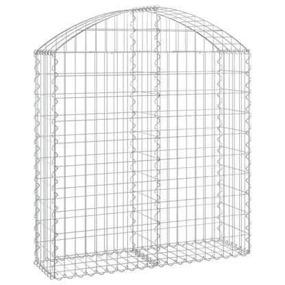 vidaXL Gabion en arc 100x30x100/120 cm Fer galvanisé