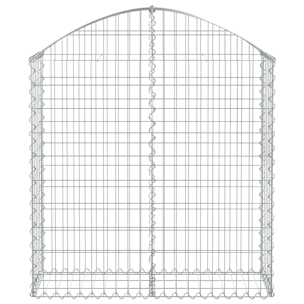 vidaXL Gabion en arc 100x30x100/120 cm Fer galvanisé