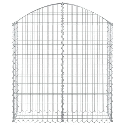 vidaXL Gabion en arc 100x30x100/120 cm Fer galvanisé
