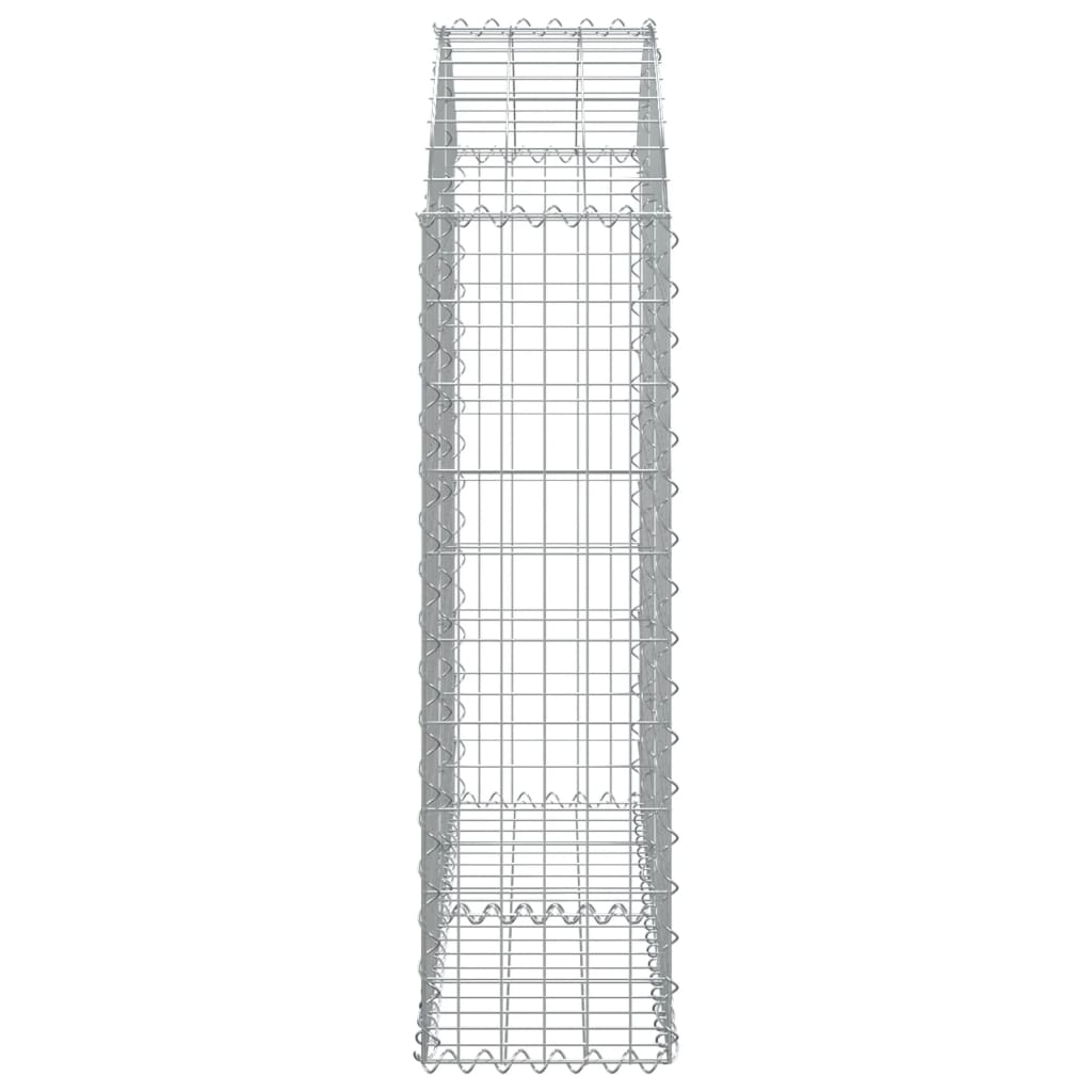 vidaXL Gabion en arc 100x30x100/120 cm Fer galvanisé