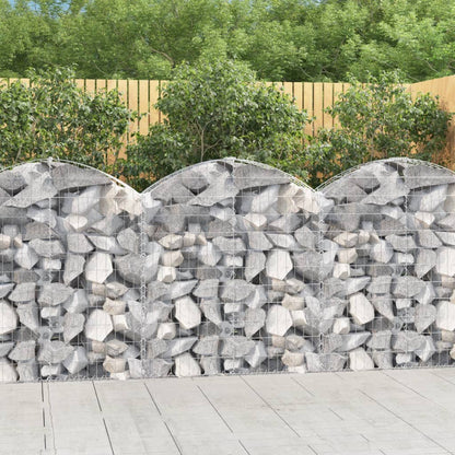 vidaXL Gabion en arc 100x30x100/120 cm Fer galvanisé
