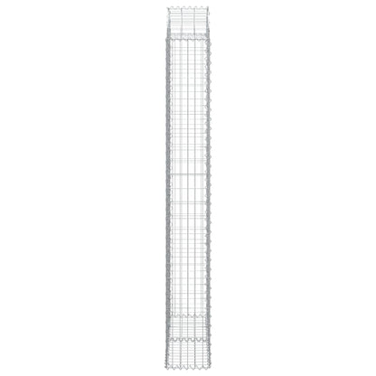 vidaXL Gabione mit Hochbogen 100x30x220/240 cm Verzinktes Eisen